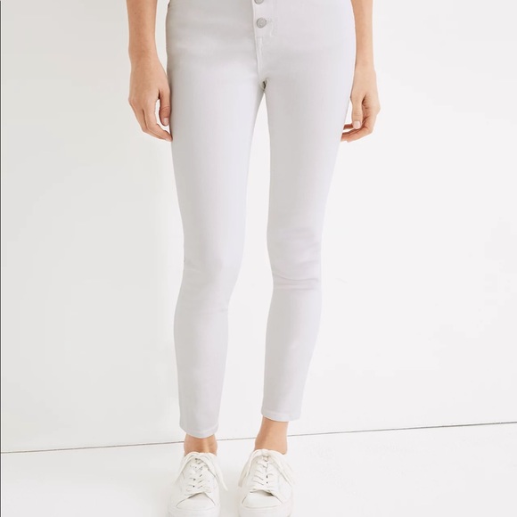Madewell white 10” high-rise skinny crop jeans - Picture 3 of 7